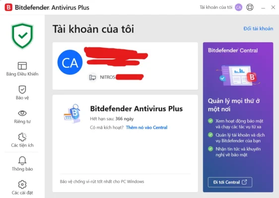 Bitdefender Antivirus 2026 1PC/ năm photo review