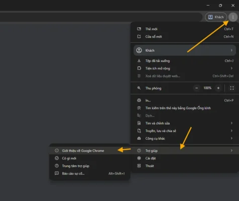 Cập nhật trình duyệt Google Chrome